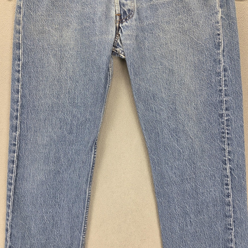 Vintage Levis 501 Jeans Mens Blue Straight Button Fly Made In USA Fits 30x26 - Picture 12 of 16